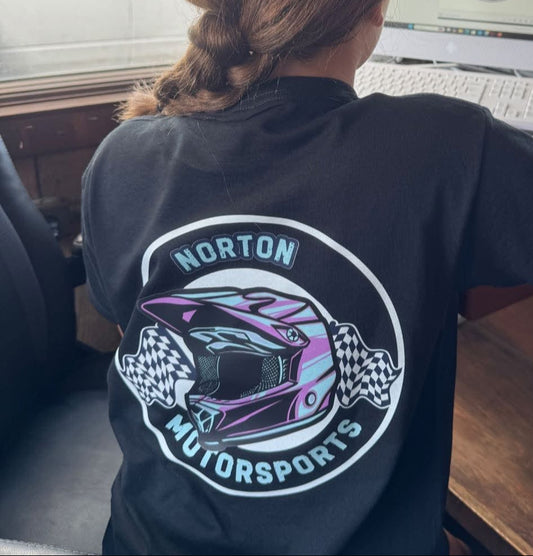 Purple/Teal Helmet Adult Shirt